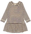 Petit Piao Kjole - Rib - Modal - Dark Grape/Off White