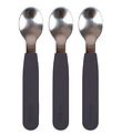 Filibabba Skeer - 3-pak - Silikone - Stone Grey