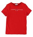 Tommy Hilfiger T-shirt - Essential - Organic - Deep Crimson