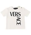 Versace T-shirt - Logo Print - Hvid/Sort