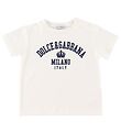 Dolce & Gabbana T-shirt - Essentiels - Hvid m. Tekst
