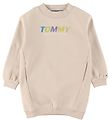 Tommy Hilfiger Kjole - Sweat - Multi Shine Print - Smooth Stone