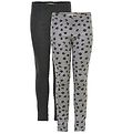 Minymo Leggings - 2-pak - Grmeleret/Leopard