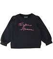 Emporio Armani Sweatshirt - Sort m. Pink/Similisten