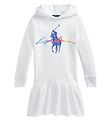 Polo Ralph Lauren Sweatkjole - Color Shop - Hvid m. Print