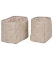 MarMar Pusleopbevaring Stofkasse - 25x20 cm - Grey Sand