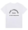Karl Lagerfeld T-shirt - Fire - Hvid m. Sort