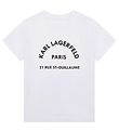 Karl Lagerfeld T-shirt - Fire - Hvid m. Sort