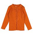 Voksi Cardigan - Rib - Uld - Warm Orange