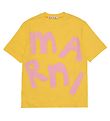 Marni T-shirt - Gul m. Rosa