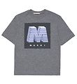 Marni T-shirt - Mrkegrmeleret m. Print