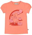 Danefæ T-shirt - DaneMushroom - Bright Coral m. Tommelise