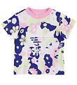 adidas Originals T-shirt - Hvid/Rosa/Lilla m. Blomster