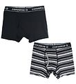 Converse Boxershorts - 2-pak - Sort/Grstribet