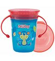 Nuby Drikkekop m. Håndtag - 240ml - Blå m. Print