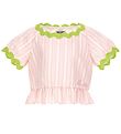 Moschino Top - Rosastribet/Neongrn