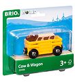 BRIO World Kvgvogn m. Ko - Gul 33406