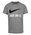 Nike T-shirt - Swoosh - Dark Gray Heather/White