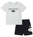 Nike Shortsst - T-shirt/Shorts - Swoosh - Sort/Gr