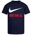 Nike T-shirt - Swoosh - Obsidian/University Red