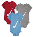 Nike Bodyer k/ - Swoosh - 3-Pak - Rd/Bl/Gr