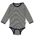 Mads Nrgaard Body l/ - Soft Dou Striped - Off White/Black/Navy