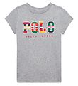 Polo Ralph Lauren T-Shirt - Andover - Grmeleret m. Print