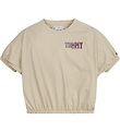 Tommy Hilfiger T-shirt - Cropped - Tommy Embro - Savannah Sand