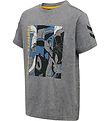 Hummel T-shirt - hmlSpace Jam Tres - Gråmeleret m. Print