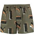 Puma Badeshorts - Logo - Moss Green Combo