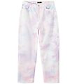 LMTD Bukser - NlfTieizza - White Alyssum/Tie Dye