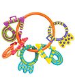 Playgro Rangle m. Bideringe - Teething Links