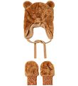 Name It Sæt - Hue/Luffer - Fleece - NbnMatuta - Tigers Eye