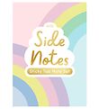 Ooly Sticky Notes Bog - Side Notes - Pastel Rainbows