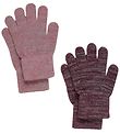 CeLaVi Handsker - Uld/Polyester - 2-pak - Rose Brown m. Refleks