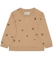 Monsieur Mini Sweatshirt - Embroidery Chocolate - Moss