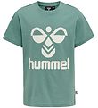 Hummel T-shirt - hmlTres - Mineral Blue m. Logo