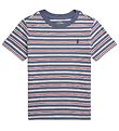 Polo Ralph Lauren T-shirt - SBTS II - Blå/Hvidstribet m. Rød