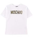 Moschino T-Shirt - Optical White m. Guld