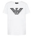 Emporio Armani T-shirt - Hvid m. Navy