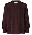 Rosemunde Bluse - Recycled Polyester - Merlot Snake Print