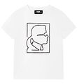 Karl Lagerfeld T-shirt - Tron - Hvid m. Sort