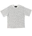 Emporio Armani T-shirt - Hvid/Sort m. Tekst