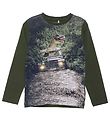 Minymo Bluse - Forest Night m. Dinosaur