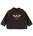 Emporio Armani Bluse - Dark Chocolate m. Logo