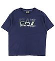 EA7 T-shirt - Navy m. Lime