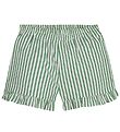 Tommy Hilfiger Shorts - Striped Ruffle Short - Spring Lime Strip