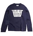 Wood Wood Sweatshirt - Tye Badge - Navy