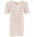 Minimalisma T-shirt - Silke/Bomuld - Blomst - Dusty Stripes