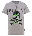 Philipp Plein T-shirt - Grmeleret m. Skelethoved